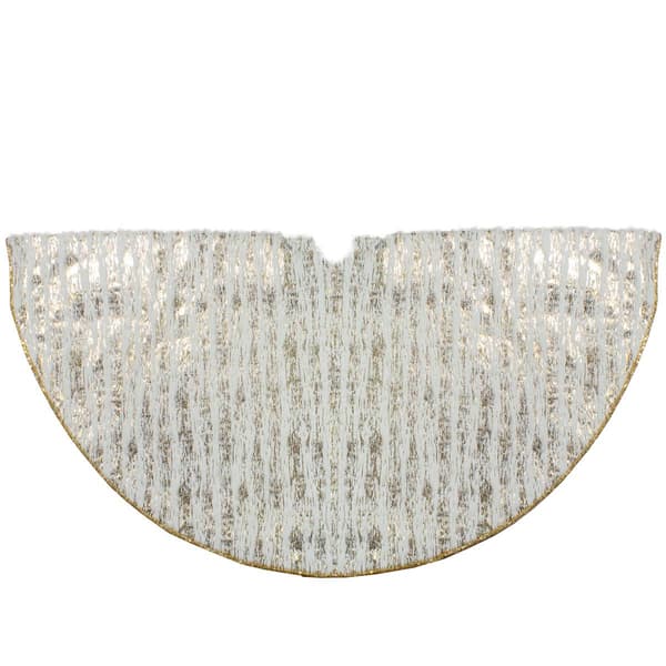 Northlight Seasonal 48in. Wood Grain Pattern Christmas Tree Skirt - image 