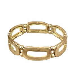 Bella Uno Gold Rectangle Stretch Bracelet