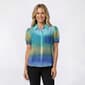 Womens Nicole Miller Button Front Diamond Ombre Blouse - image 1