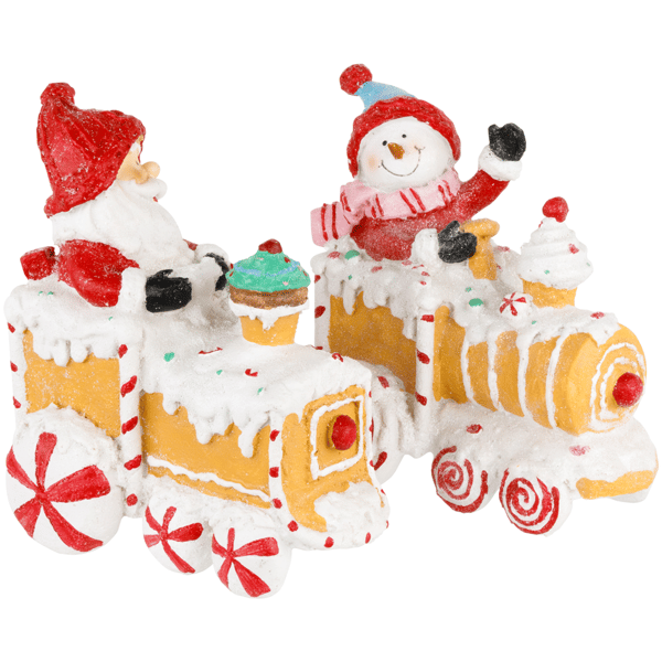 Northlight 2pc. Santa on Gingerbread Train Car Christmas Figures