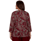 Plus Size Alfred Dunner Union Square 3/4 Sleeve Paisley Blouse - image 2