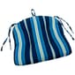 Jordan Blue and Green Striped Chair Pad - image 1