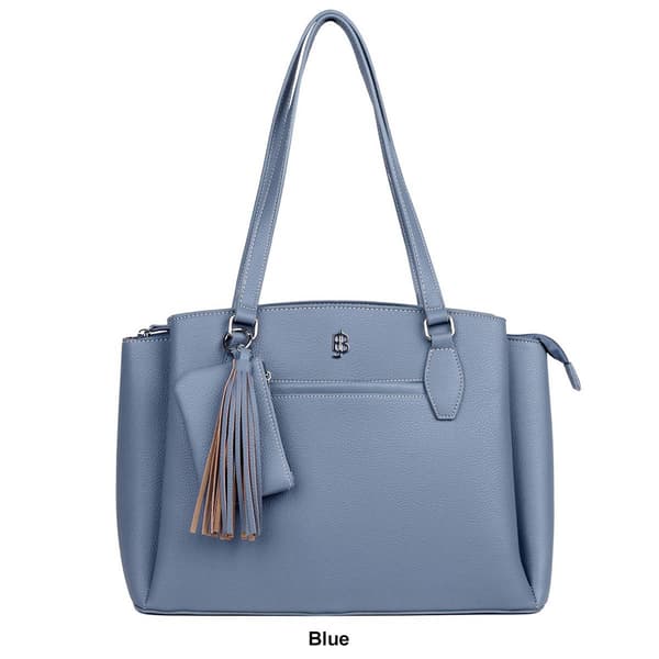 Julia Buxton Pebble Vegan Leather Triple Compartment Satchel