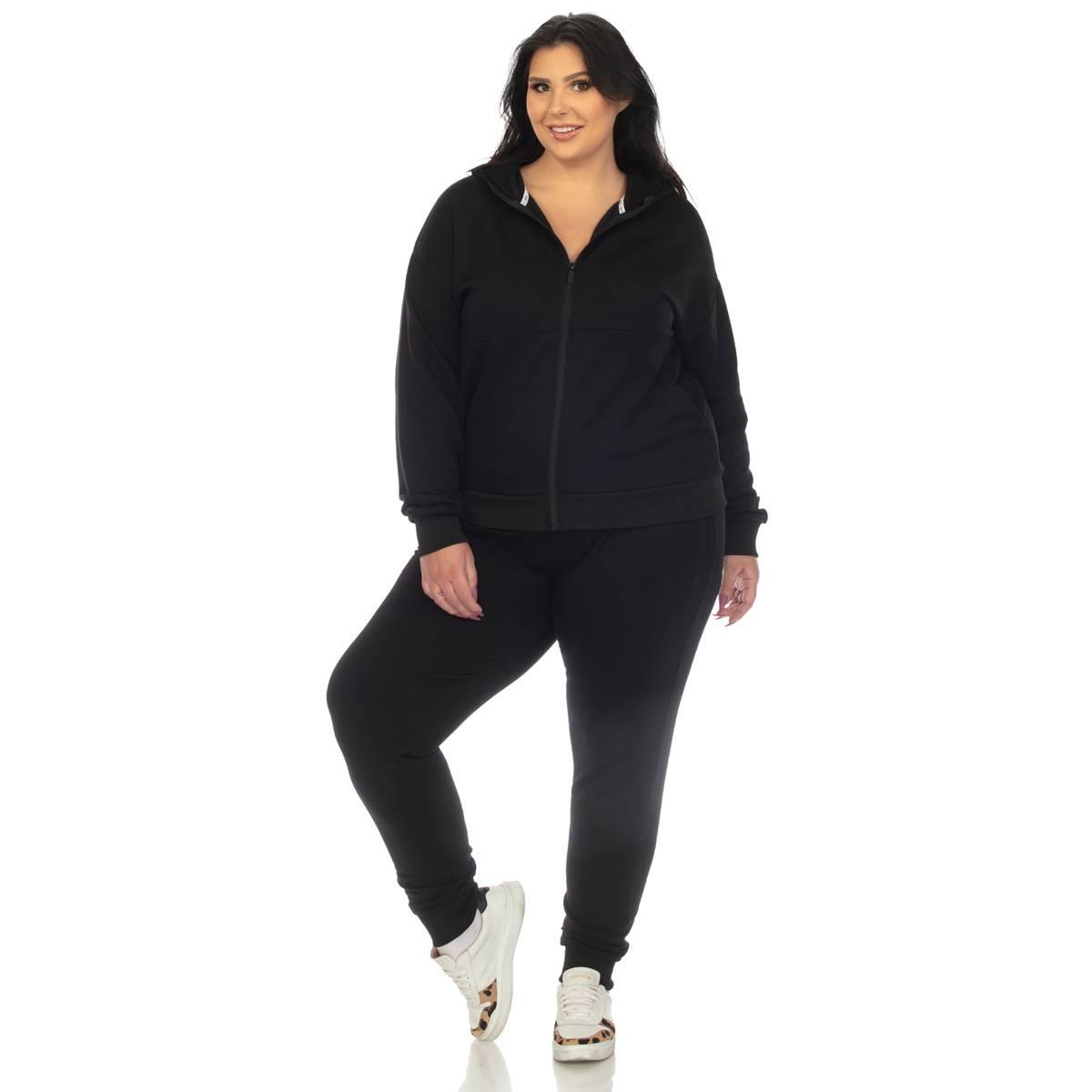 Plus Size White Mark 2pc. Velour Sweatsuit Set
