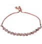 Accents Rose Gold Plated Diamond Accent Swirl Adjustable Bracelet - image 1