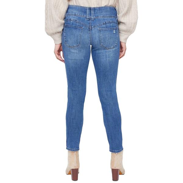 Petite Royalty WannaBettaButt Mid Rise Distressed Skinny Jeans