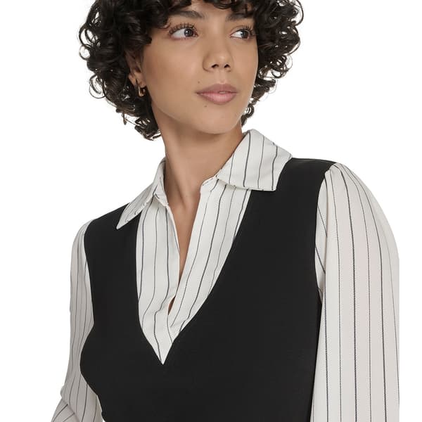 Womens Tommy Hilfiger Stripe Two in One Shift Dress