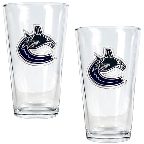 NHL Vancouver Canucks 2pc. Pint Ale Glass Set - image 