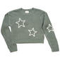 Girls (7-16) No Comment Long Sleeve Braided Stars Sweater - image 1