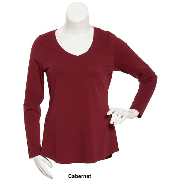 Juniors Plus Aveto Long Sleeve V-Neck Tee - Boscov's