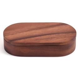 Kalmar Home Acacia Wood Salt & Pepper Pinch Pot