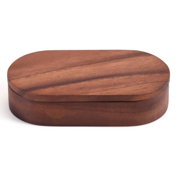 Kalmar Home Acacia Wood Salt & Pepper Pinch Pot