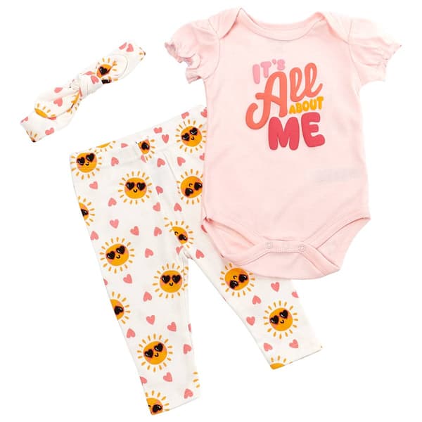 Baby Girl (NB-9M) bon bebe(R)  Me Leggings Set w/ Headband - image 