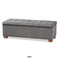 Baxton Studio Roanoke Grid Tufted Storage Ottoman Bench - image 12