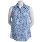 Womens Emily Daniels Sleeveless Knit To Fit Medallion Blouse - image 1