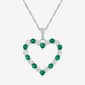 Gemstone Classics(tm) Simulated Emerald & Sapphire Heart Pendant - image 1