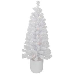 Northlight Seasonal 3.5ft. Pre-Lit White Tinsel Christmas Tree