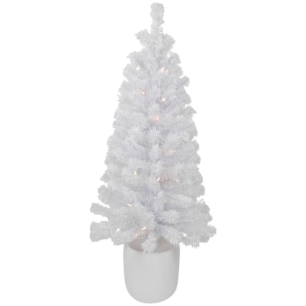 Northlight Seasonal 3.5ft. Pre-Lit White Tinsel Christmas Tree