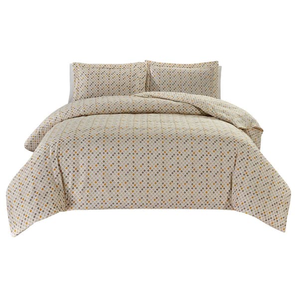 Bibb Home 1800 Series Melange 3pc. Duvet Cover Set