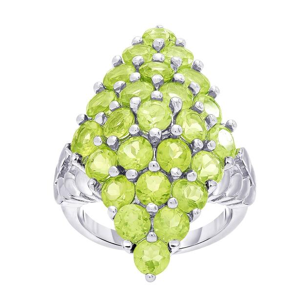 Gianni Argento Sterling Silver Peridot Large Marquise Ring - image 