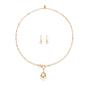 Roman Retro Pearl Dangle Earrings & Pendant Necklace Set - image 1