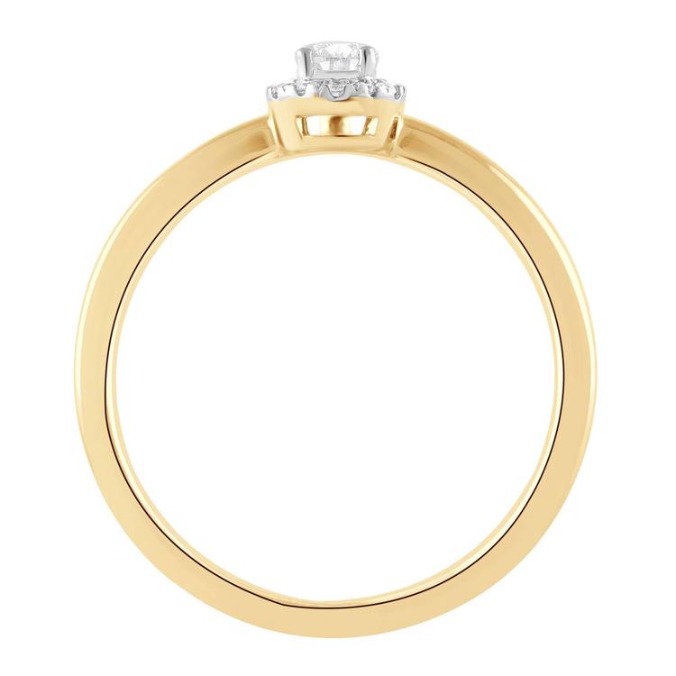 Nova Star® 10kt. Yellow Gold 1/4ctw. Lab Grown Diamond Pear Ring