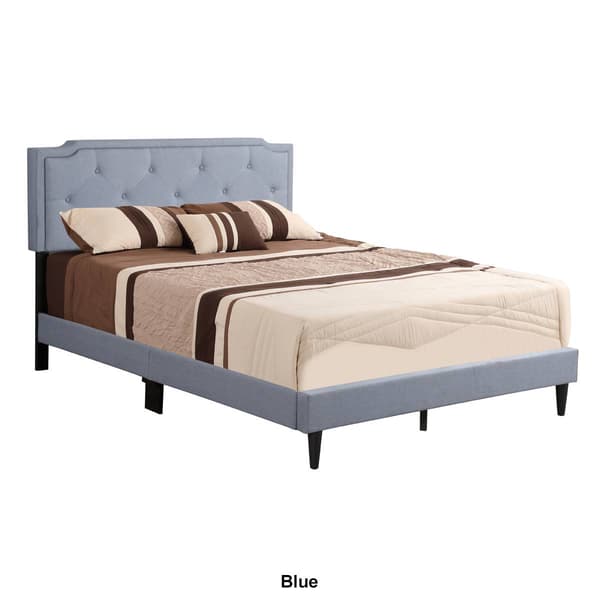 Passion Furniture Deb Jewel Tufted Panel Bed Frame - Full
