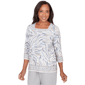 Petite Alfred Dunner Comfort & Joy Square Neck Abstract Blouse - image 3