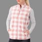 Womens Heat Holders Buffalo Plaid Fleece Vest - image 1
