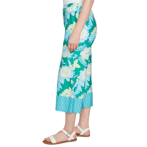 Womens Ruby Rd. Paradise Cove Floral Palazzo Capri