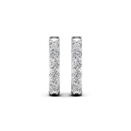 Moluxi&#8482; Sterling Silver 2ctw. Moissanite Hoop Earrings