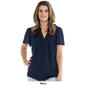 Womens Napa Valley Flutter Sleeve Pleated Henley Blouse - image 3