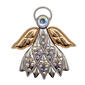 Two-Tone Angel Pin w/ Aurora Borealis & Rhinestones - image 1