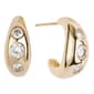 Athra 14kt. Gold over Brass 20mm CZ Hoop Post Earrings - image 1
