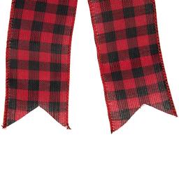 Northlight Seasonal 19in. Buffalo Plaid Christmas Bow Tree Topper