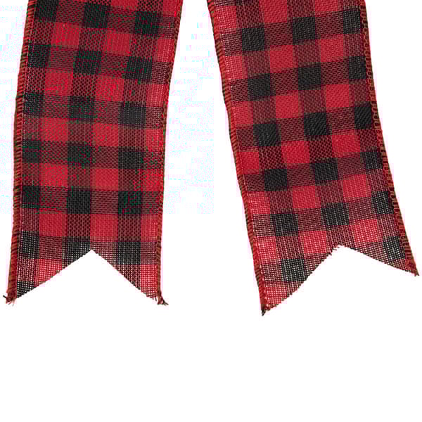 Northlight Seasonal 19in. Buffalo Plaid Christmas Bow Tree Topper