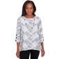 Womens Alfred Dunner Wild At Heart Woven Geometric Top - image 1