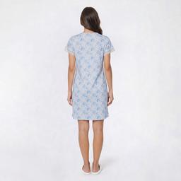 Womens Elizabeth & Nicole Short Sleeve Toile Keyhole Nightgown