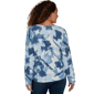 Womens Skye’s the Limit Icy Blue Sparkle Long Sleeve Floral Pull - image 2