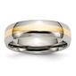 Mens Endless Affection&#40;tm&#41; 14kt. Yellow Gold Inlay 6mm Wedding Band - image 1