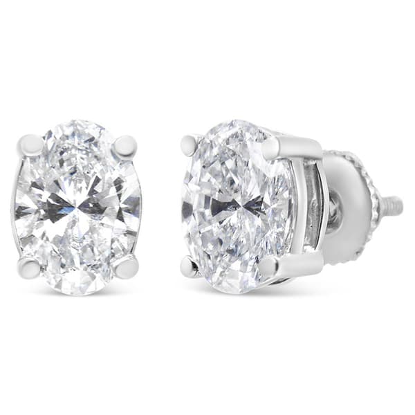 Haus of Brilliance 1ctw. Lab Grown Diamond Oval Stud Earrings - image 