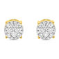 Nova Star® Gold Plated 1/2ctw. Lab Grown Diamond Cluster Earrings - image 2