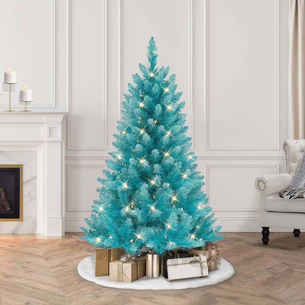 Puleo International 4ft. Pre-lit Fashion Teal Christmas Tree