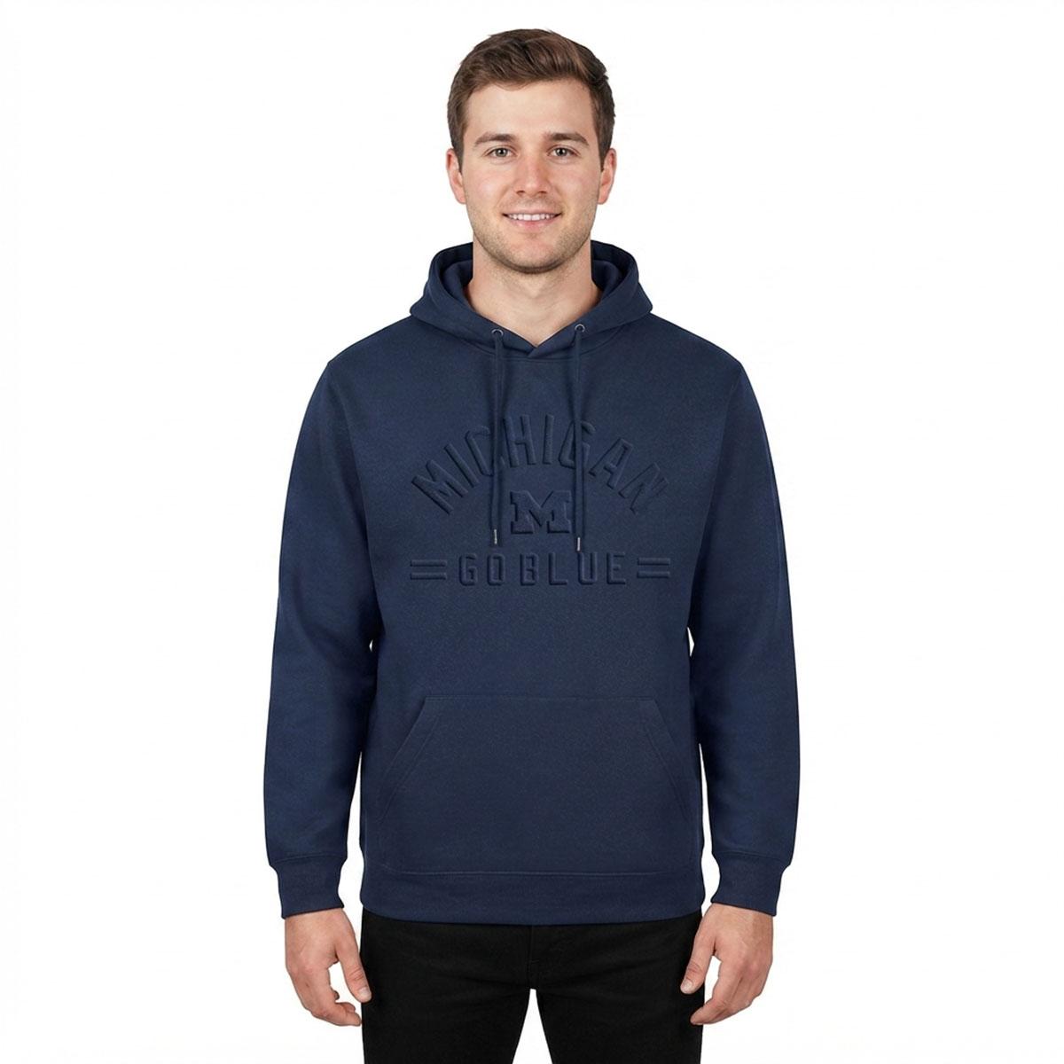 Mens Colosseum(tm) Athletics Michigan Pullover Tonal Hoodie