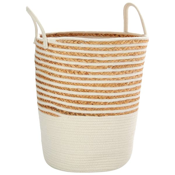 Heritage Medium Stripe Rope Hyacinth Hamper - image 