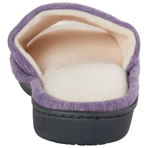 Womens Isotoner Floral Embroidered Slide Slippers