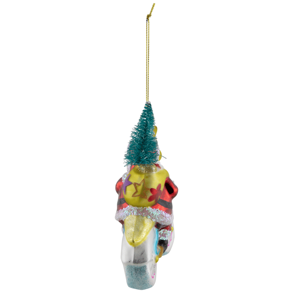 Northlight Crocodile Santa Glass Christmas Ornament  - 4.25in.