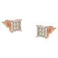 Haus of Brilliance Two-Toned Princess-Cut Diamond Stud Earrings - image 1