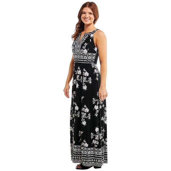 Womens Rabbit Rabbit Rabbit Sleeveless Damask Maxi Dress