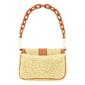 Tommy Bahama Raffia Flap Bag w/ Double Leather Strap - image 3